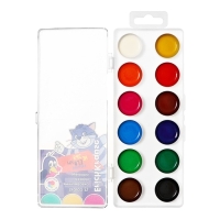 Акварель 12 цветов, ErichKrause "Простоквашино", без кисти, пластиковая коробка, европодвес Акварель 12 цветов, ErichKrause "Простоквашино", без кисти, пластиковая коробка, европодвес