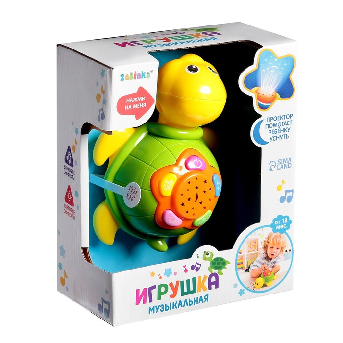 Музыкальная игрушка «Черепаха», световые и звуковые эффекты Музыкальная игрушка «Черепаха», световые и звуковые эффекты