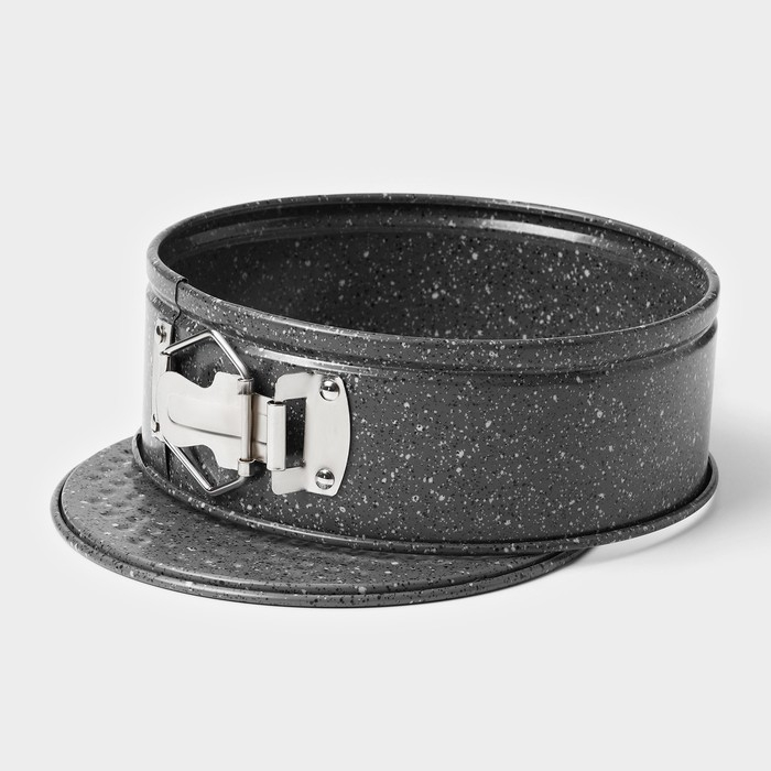 Форма для выпечки Доляна «Мрамор», 17×7 см, съёмное дно, антипригарное покрытие, цвет серый Форма для выпечки Доляна «Мрамор», 17×7 см, съёмное дно, антипригарное покрытие, цвет серый