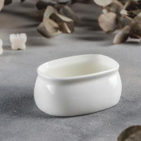 Подставка фарфоровая для порционного сахара Wilmax, 150 мл, 9&times;6,5&times;4,5, цвет белый