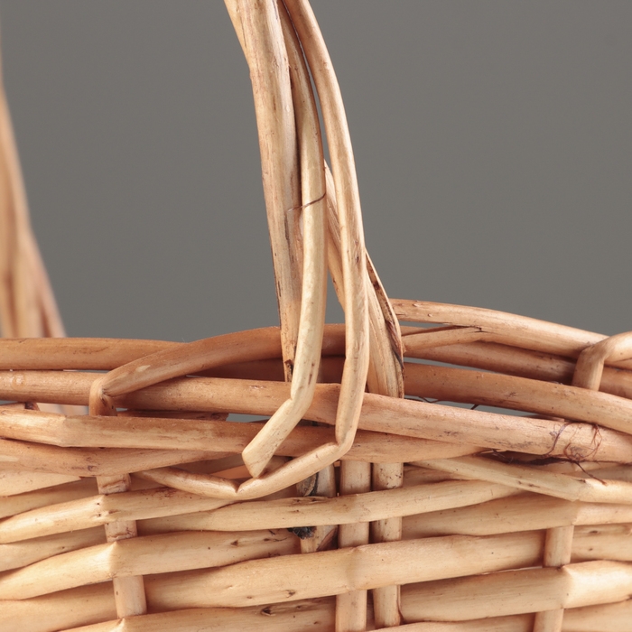 Корзина плетеная, D22xH10xHH25, медовый, ива