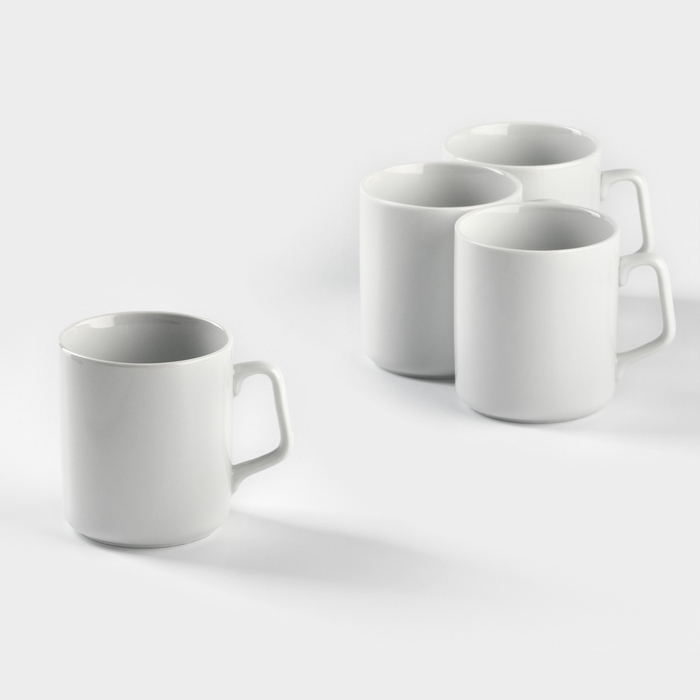 Набор фарфоровых кружек &laquo;Эльза&raquo;, 350 мл, 4 предмета