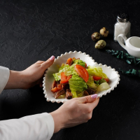 Тарелка фарфоровая Magistro &laquo;Сердце&raquo;, 20,5&times;21&times;2,5 см, цвет белый