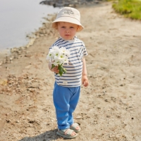 Комплект: футболка и брюки Крошка Я BASIC LINE, рост 62-68 см, синий