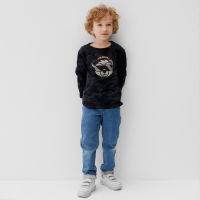 Футболка c дл. рук. детская KAFTAN "Trendy" р.36 (134-140), серый тай-дай