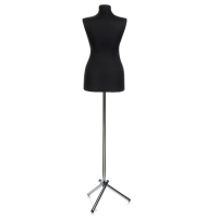 Манекен портновский на хромированной стойке «Женский» 42-44, 85×63×90 см цвет чёрный Манекен портновский на хромированной стойке «Женский» 42-44, 85×63×90 см цвет чёрный