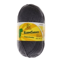 Пряжа "Бамбино" 35% шерсть меринос, 65% акрил 150м/50гр (169, серый) Пряжа "Бамбино" 35% шерсть меринос, 65% акрил 150м/50гр (169, серый)