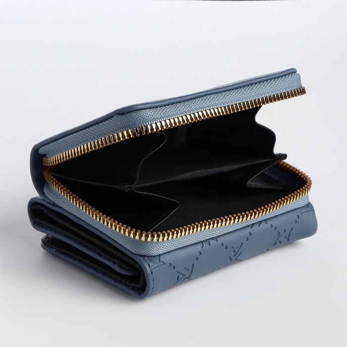 Кошелёк женский на кнопке, цвет синий Кошелёк женский на кнопке, цвет синий