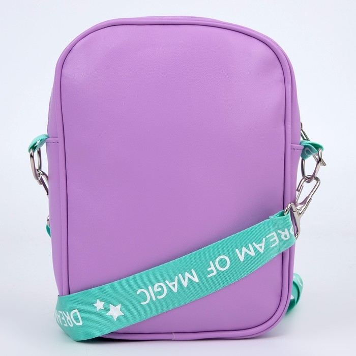 Сумка на ремешке детская для девочки &laquo;Единорог на луне&raquo;, 15&times;5&times;21