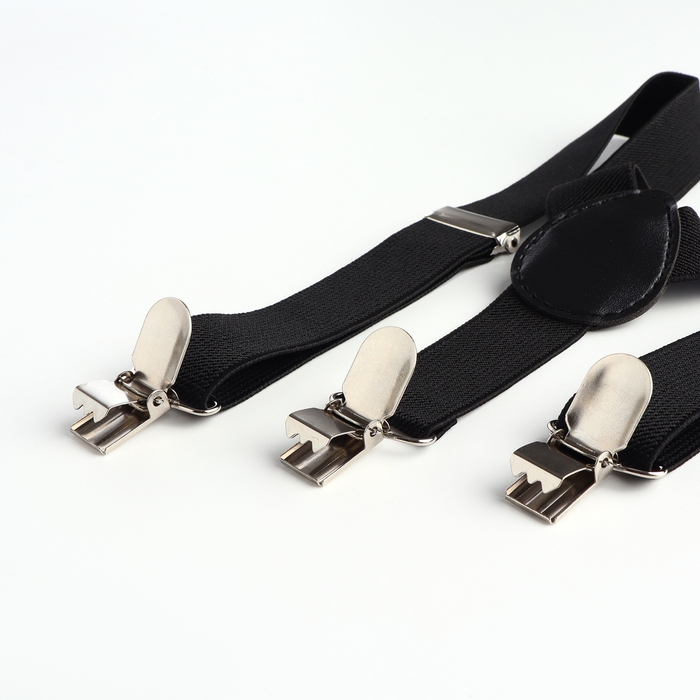 Подтяжки детские &laquo;Выбражулька&raquo;, ширина 2.5 см, цвет чёрный