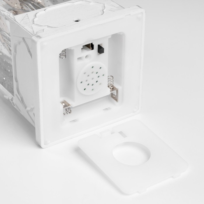 Фигура светодиодная &laquo;Новогодняя встреча&raquo;, 28.4х10.4х10.4 см, музыка, батарейки ААх3 (не в комплекте), USB, свечение тёплое белое