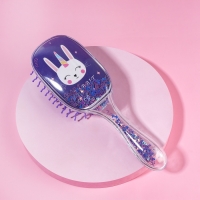 Расчёска массажная, широкая, 6 × 18 см, цвет фиолетовый Расчёска массажная, широкая, 6 × 18 см, цвет фиолетовый