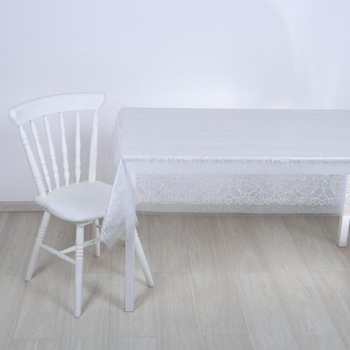 Скатерть без основы многоразовая &laquo;Ажур&raquo;, 120&times;180 см, прозрачная