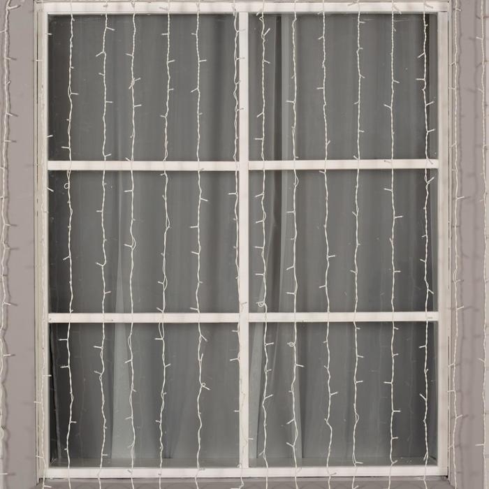 Гирлянда «Занавес» 2 × 9 м, IP44, УМС, белая нить, 1800 LED, свечение белое, 220 В Гирлянда «Занавес» 2 × 9 м, IP44, УМС, белая нить, 1800 LED, свечение белое, 220 В