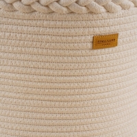 Корзина для белья плетеная круглая SL Home Cotton, хлопок, 35&times;40 см