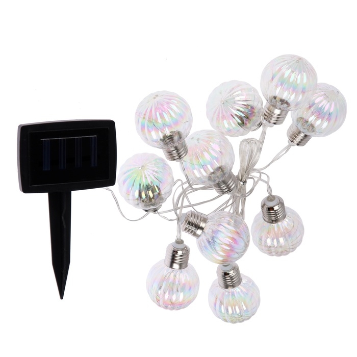 Гирлянда садовая Эра на солнечной батарее &laquo;Радужные лампочки&raquo;
