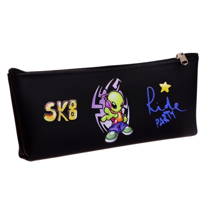 Пенал школьный на молнии "Инопланетянин", МИКС