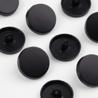 Набор металлических пуговиц на ножке, d = 18 мм, 10 шт, цвет чёрный матовый Набор металлических пуговиц на ножке, d = 18 мм, 10 шт, цвет чёрный матовый