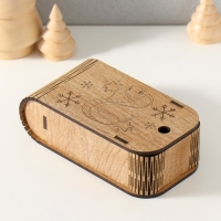 Новогодняя шкатулка "Змея. Кобра Снежинка" 13х7х4 Новогодняя шкатулка "Змея. Кобра Снежинка" 13х7х4