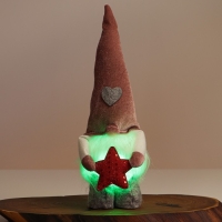 Новогодняя игрушка &laquo;Симпатичный гномик&raquo;, 35см, светящийся в темноте, на новый год