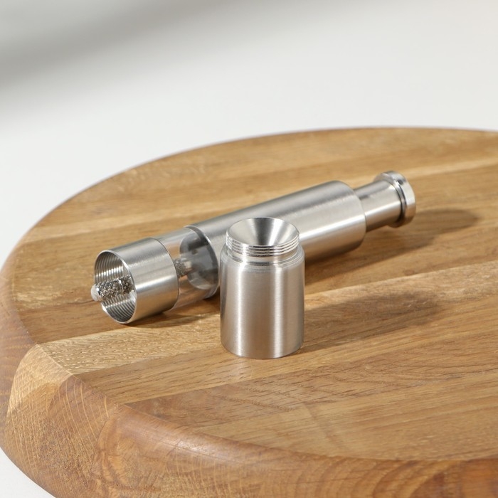 Мельница для специй Доляна &laquo;Элит&raquo;, 15&times;3 см, металлический механизм, цвет серебряный