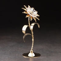 Сувенир "Подсолнух", с хрусталиками, 12х8х20 см