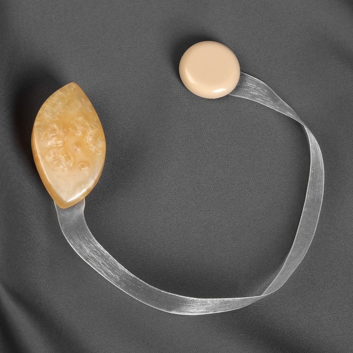 Подхват для штор &laquo;Лепесток&raquo;, 5 &times; 3,5 см, цвет светло-песочный