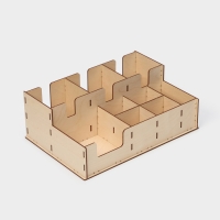 Подставка - органайзер деревянный барный Доляна, под стаканы, крышки, трубочки, салфетки, 40&times;25&times;15 см