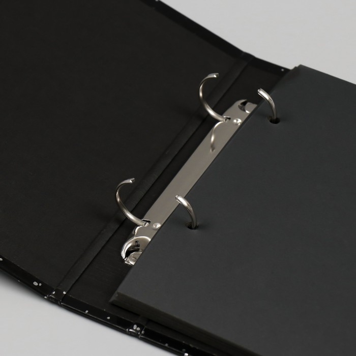 Фотоальбом 25 листов (уголки+кольца) "Бесконечность" серебро 19х27х3 см