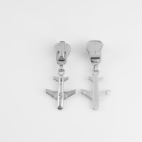 Бегунок автоматический для молнии «Трактор», №5, декоративный «Самолёт», 10 шт, цвет никель Бегунок автоматический для молнии «Трактор», №5, декоративный «Самолёт», 10 шт, цвет никель