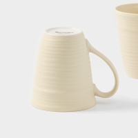 Набор кружек Magistro Jarwah Lugerne, 390 мл, 12,5&times;9,2&times;10,7 см, 2 шт, фарфор, молочный