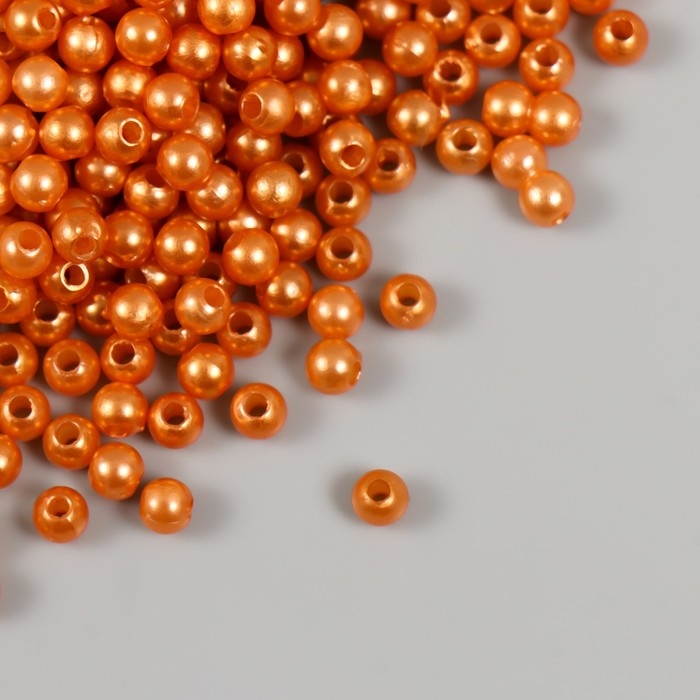 Набор бусин "Жемчуг" d 4 мм, 250 гр, тёмно-бежевый