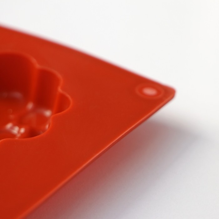 Форма для выпечки Доляна &laquo;Пузыри&raquo;, силикон, 29&times;17&times;1,5 см, 8 ячеек (6&times;6&times;1,5 см), цвет коричневый