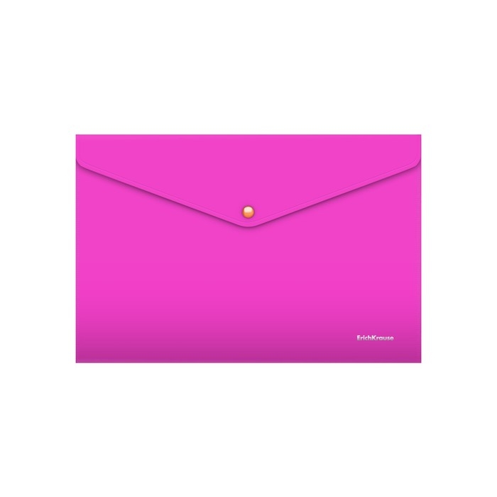 Папка-конверт на кнопке А4, 180 мкм, ErichKrause Soft Caribbean Sunset, непрозрачный, тиснение "софт-тач", микс