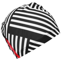 Шапочка для плавания взрослая ONLYTOP &laquo;Чёрно-белая&raquo;, тканевая, обхват 54-60 см