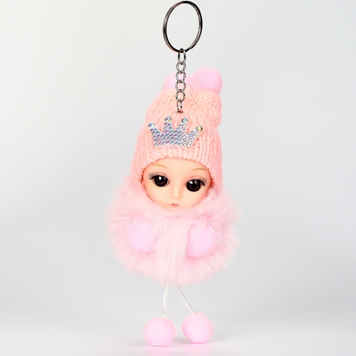 Мягкая игрушка &laquo;Зимняя куколка&raquo; на брелоке, 16 см, цвет МИКС