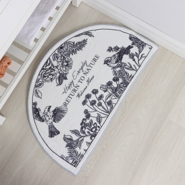 Коврик для дома SAVANNA Return to nature, 50&times;80 см, цвет белый
