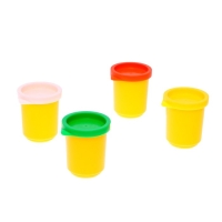 Набор для игры с пластилином &laquo;Веселый самолетик&raquo;, 4 баночки с пластилином, МИКС