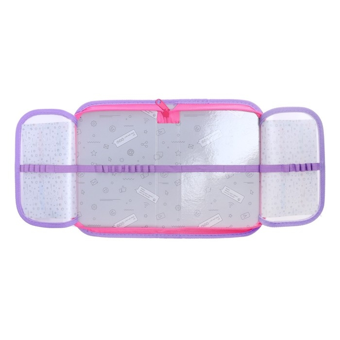 Пенал 1 секция, 130 х 210 х 40 мм, 2 откидные планки, тканевый, Calligrata TOP, Content Пенал 1 секция, 130 х 210 х 40 мм, 2 откидные планки, тканевый, Calligrata TOP, Content "Зайка"