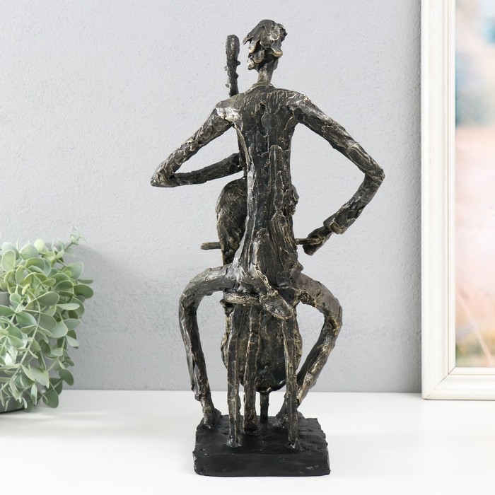 Сувенир полистоун "Виолончелист" под металл 18,8х14х35,8 см