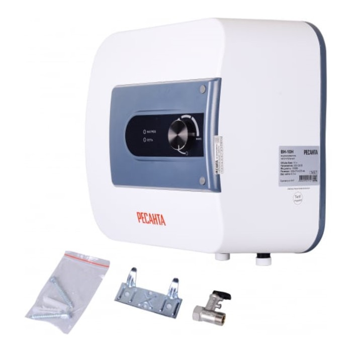 Водонагреватель Водонагреватель "Ресанта" ВН-10Н, накопительный, 1.5 кВт, 10 л, над раковиной, бел.