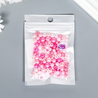 Бусины для творчества пластик "Круглые. Ассорти розовое" d=3-8 мм, набор 10 гр Бусины для творчества пластик "Круглые. Ассорти розовое" d=3-8 мм, набор 10 гр