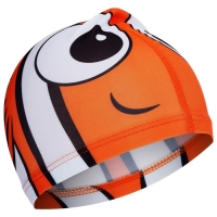Шапочка для плавания детская &laquo;Рыбка&raquo;, тканевая, обхват 46-52 см, цвет оранжевый