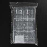 Форма для конфет и шоколада &laquo;Таволетта&raquo;, 20&times;12&times;2,5 см, 10 ячеек 4,2&times;2,8&times;0,8 см, цвет прозрачный