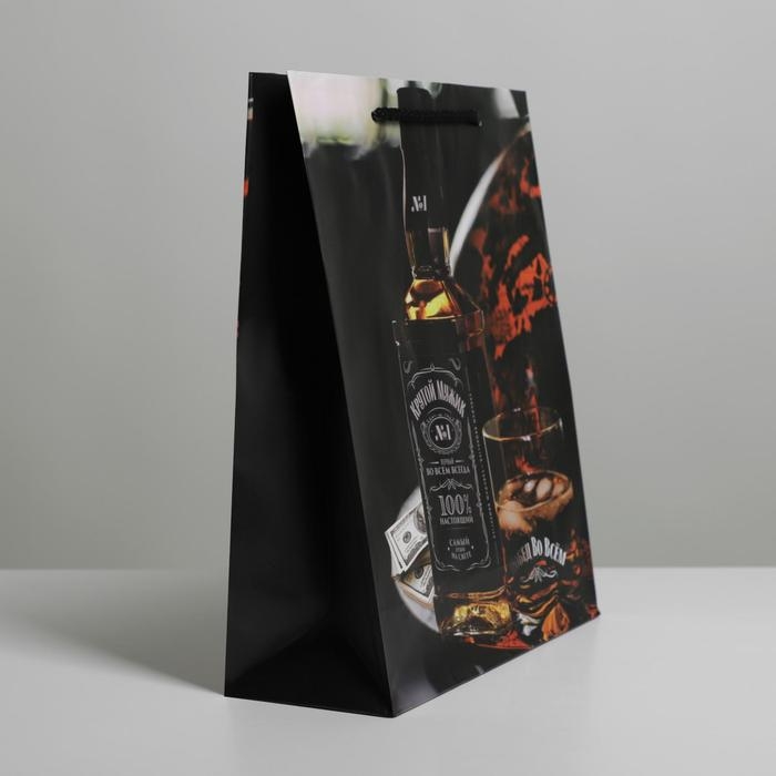 Пакет подарочный ламинированный, упаковка, &laquo;Крутой мужик&raquo;, ML 21 х 25 х 8 см