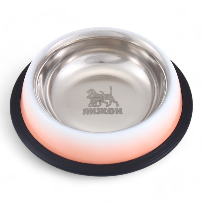 Миска с нескользящим основанием Миска с нескользящим основанием "Амбре", 235 мл, оранжевая