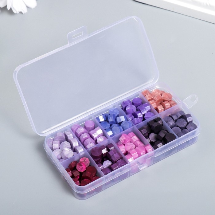 Набор сургуча Набор сургуча "Оттенки фиолетового" перламутр 10 цветов 12,7х6,5х2 см