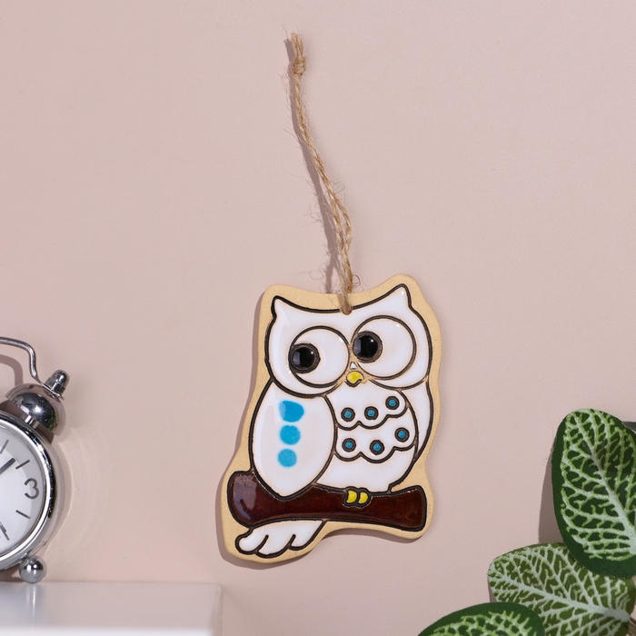 Панно Панно "Сова", 7 см, майолика