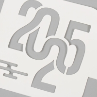 Трафарет пластиковый "2025", размер 9х9 см