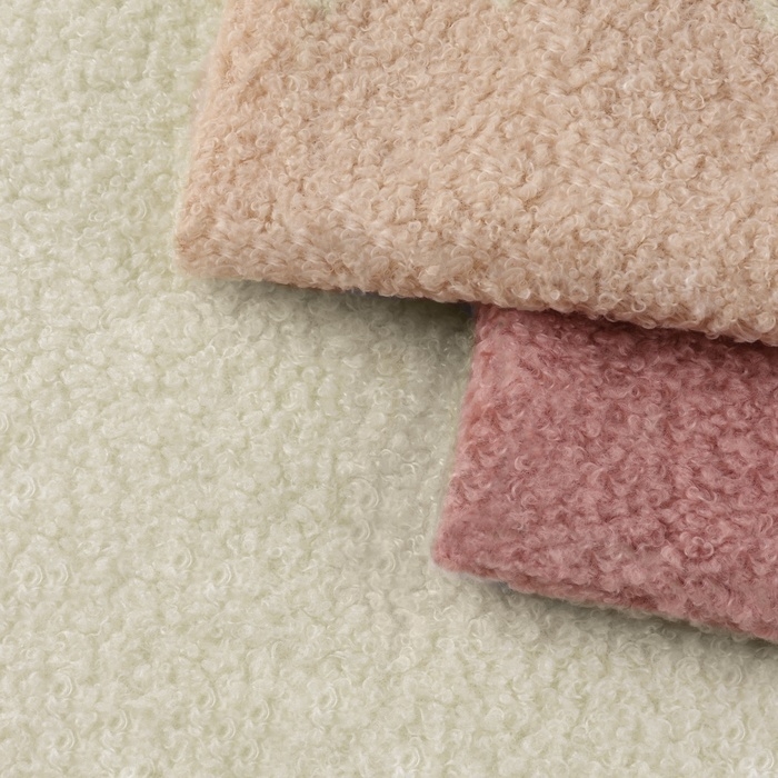 Лоскут мех &laquo;Барашек&raquo;, 50 &times; 50 см, 500 г/м, цвет молочный №1